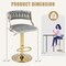 Adjustable Swivel Barstool Set of 2 for Kitchen Island and Cafe